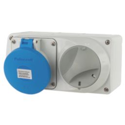 Lewden 32A 2P+E Switched Socket 230V