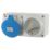 Lewden 32A 2P+E Switched Socket 230V