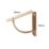 Essentials Cove Shelf Brackets Brushed Brass 180mm x 180mm 4 Pack