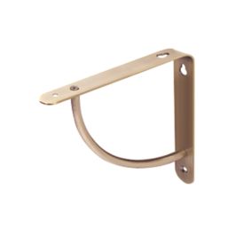 Essentials Cove Shelf Brackets Brushed Brass 180mm x 180mm 4 Pack