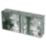Appleby  1 + 1-Gang Galvanised Steel  Knockout Box 35mm