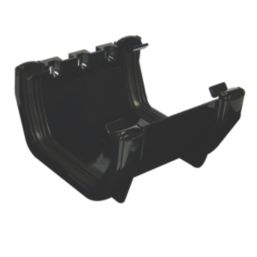 FloPlast  uPVC Square Gutter Union Bracket Black 114mm