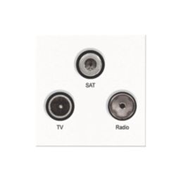 LAP  Triplex Modular Multimedia Socket White