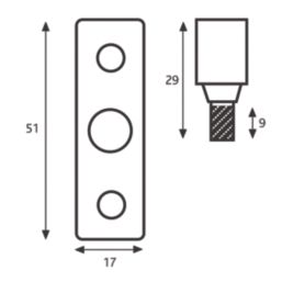 ERA  51mm Sash Stops Brass
