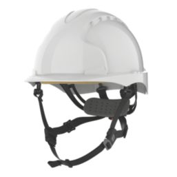 JSP Baseworker Safety Helmet with Chinstrap White