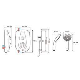 Mira Go White 10.8kW  Electric Shower