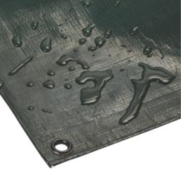 Essentials Tarpaulin Sheet Green/Brown 2m x 3m