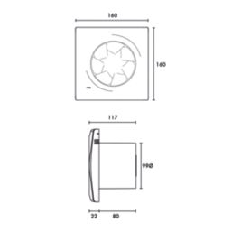 Vent-Axia 495697 100mm (4") Axial Bathroom Extractor Fan  White 240V