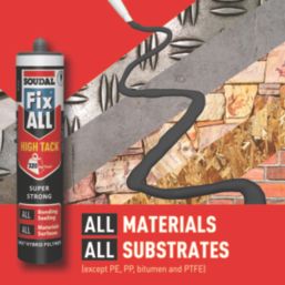 Soudal Fix All High Tack Sealant & Adhesive Black 290ml