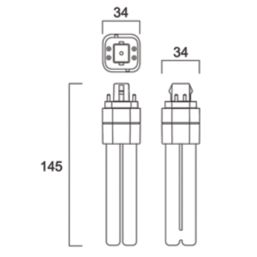 Sylvania Toledo G24Q-2 4-Pin Stick LED Light Bulb Frosted 700lm 7W
