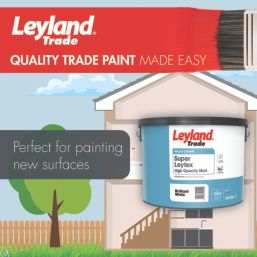 Leyland Trade Super Leytex 10Ltr Brilliant White Matt Emulsion Bare Plaster Paint