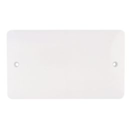 Hager Sollysta WMPS2 2-Gang Blanking Plate White