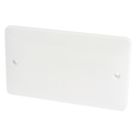 Hager Sollysta WMPS2 2-Gang Blanking Plate White