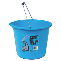 OX  Plastic Builders Bucket Blue 15Ltr