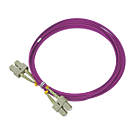 Labgear Duplex Multi Mode Purple SC- SC OM4 LSZH Fibre Optic Cable 5m