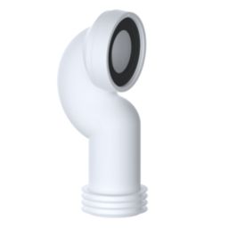 Viva  Rigid 90° Space Saving Swan Neck WC Pan Connector White 350mm