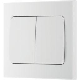 British General 900 Series 20A 16AX 2-Gang 2-Way Wide Rocker Switch  White