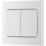 British General 900 Series 20A 16AX 2-Gang 2-Way Wide Rocker Switch  White