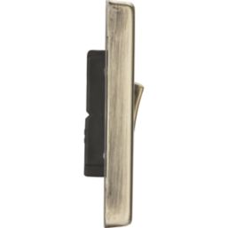 Knightsbridge  10AX 6-Gang 2-Way Light Switch  Antique Brass