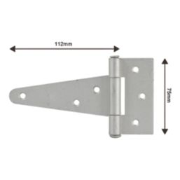 Smith & Locke Matt Silver Tee Hinges 102mm 2 Pack