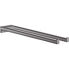 Hansgrohe AddStoris Twin-Handle Towel Holder Brushed Black Chrome 80mm x 445mm x 32mm