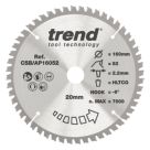 Trend CSB/AP16052 Aluminium Plunge Saw Blade 160mm x 20mm 52T