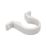 FloPlast Solvent Weld Waste Pipe Clips White 40mm 20 Pack