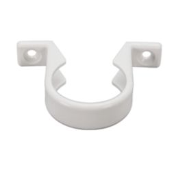 FloPlast Solvent Weld Waste Pipe Clips White 40mm 20 Pack