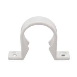 FloPlast Solvent Weld Waste Pipe Clips White 40mm 20 Pack