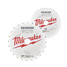 Milwaukee  Wood Circular Saw Blade Twin Pack 190mm x 30mm 24/48T 2 Pieces