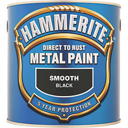 Hammerite Smooth Metal Paint Black 2.5Ltr