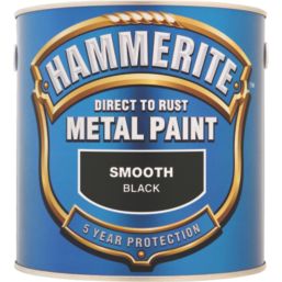Hammerite 2.5Ltr Black Smooth Anti Corrosive Metal Paint