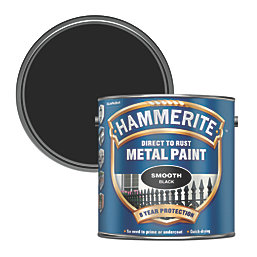 Hammerite Smooth Metal Paint Black 2.5Ltr