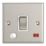 Contactum iConic 20A 1-Gang DP Control Switch & Flex Outlet Brushed Steel with Neon with White Inserts