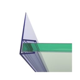ETAL Neo F-Shaped Shower Door Seal Clear 6mm x 1830mm