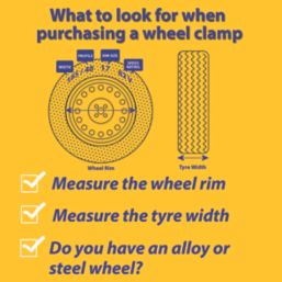 Maypole  Universal Wheel Clamp Yellow