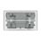British General Nexus Metal 13A 2-Gang SP Switched Socket + 3.25A 45W 2-Outlet Type C USB Charger Polished Chrome with White Inserts