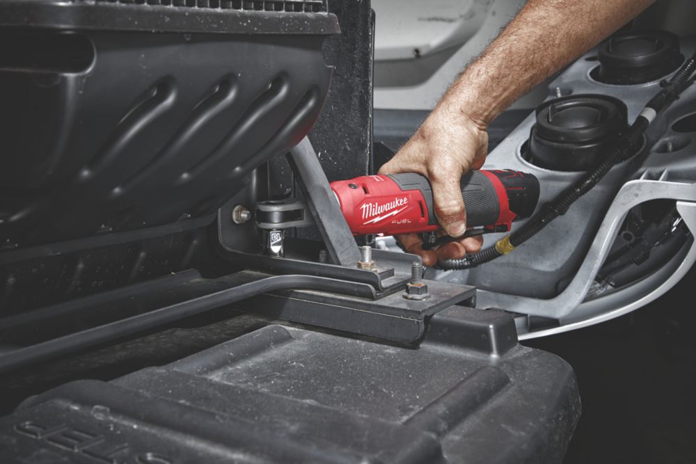 Milwaukee M12 FRAIWF12-622X FUEL 12V 2 x 2.0 / 6.0Ah Li-Ion RedLithium  Brushless Cordless Right Angle Impact Wrench - Screwfix