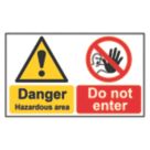 Essentials  "Danger Hazard Area Do Not Enter" Sign 300mm x 500mm
