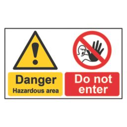 Essentials  "Danger Hazard Area Do Not Enter" Sign 300mm x 500mm