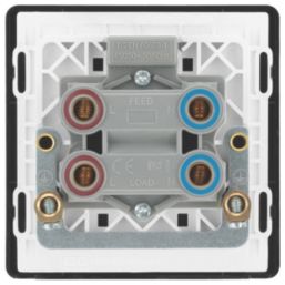 British General Evolve 45A 1-Gang 2-Pole Cooker Switch Blue with LED with Black Inserts