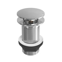 ETAL Unslotted Mushroom Push Button Basin Waste Chrome 66mm