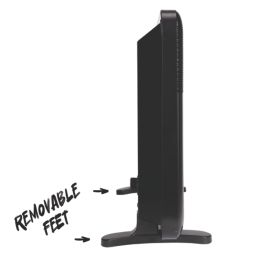 TCP  2000W Electric Portable or Wall-Mounted Convector Panel Heater Black