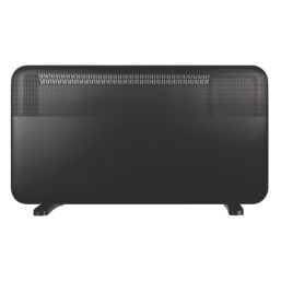TCP  2000W Electric Portable or Wall-Mounted Convector Panel Heater Black