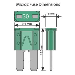 Pearl Consumables Assorted Micro2 Type Auto Fuses 5-30A 7 Pieces
