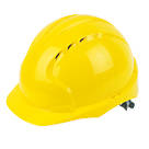 JSP EVO2 Mid Peak Slip-Ratchet Vented Safety Helmet Yellow