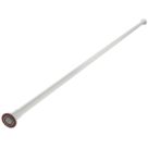 Croydex Straight Shower Curtain Rail Aluminium White 1100-2600mm