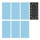 Trend Pro Mesh AB/HLF/M7/P 80, 120 & 180 Grit Mesh Multi-Material Half Sheet Sanding Pads with Pad Saver  x  7 Pack