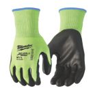 Milwaukee Hi-Vis Cut Level 2/B Gloves Fluorescent Yellow Medium