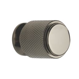 Elite Knobs & Handles Kensington Knurled Cabinet Knob Black Nickel 20mm